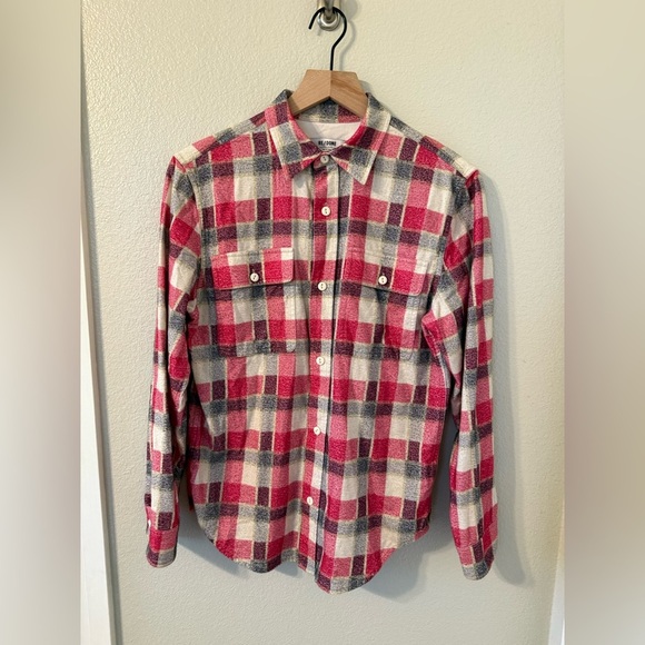Re/Done Flannel Plaid Print Long Sleeve Shirt XS - Picture 3 of 9